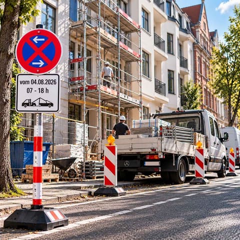Halteverbot für Baustelle in Berlin