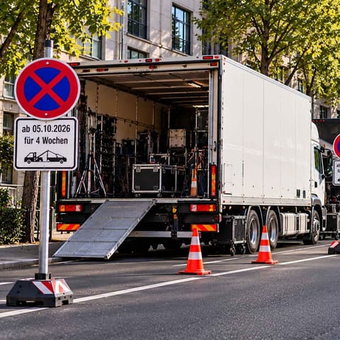 Halteverbot für Dreharbeiten in Berlin