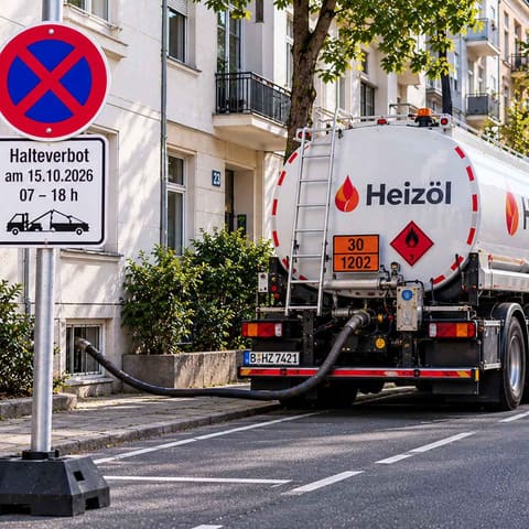Halteverbot für Heizöllieferung in Berlin